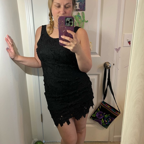 Japna Dresses & Skirts - Size M Medium LITTLE BLACK LACE DRESS